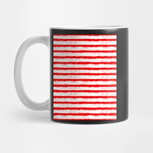 distressed red and white stripes Mug